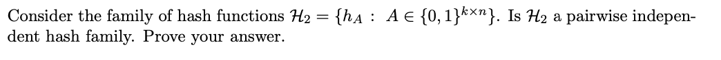 Definitions: Pairwise Independence Definition 1. Let | Chegg.com