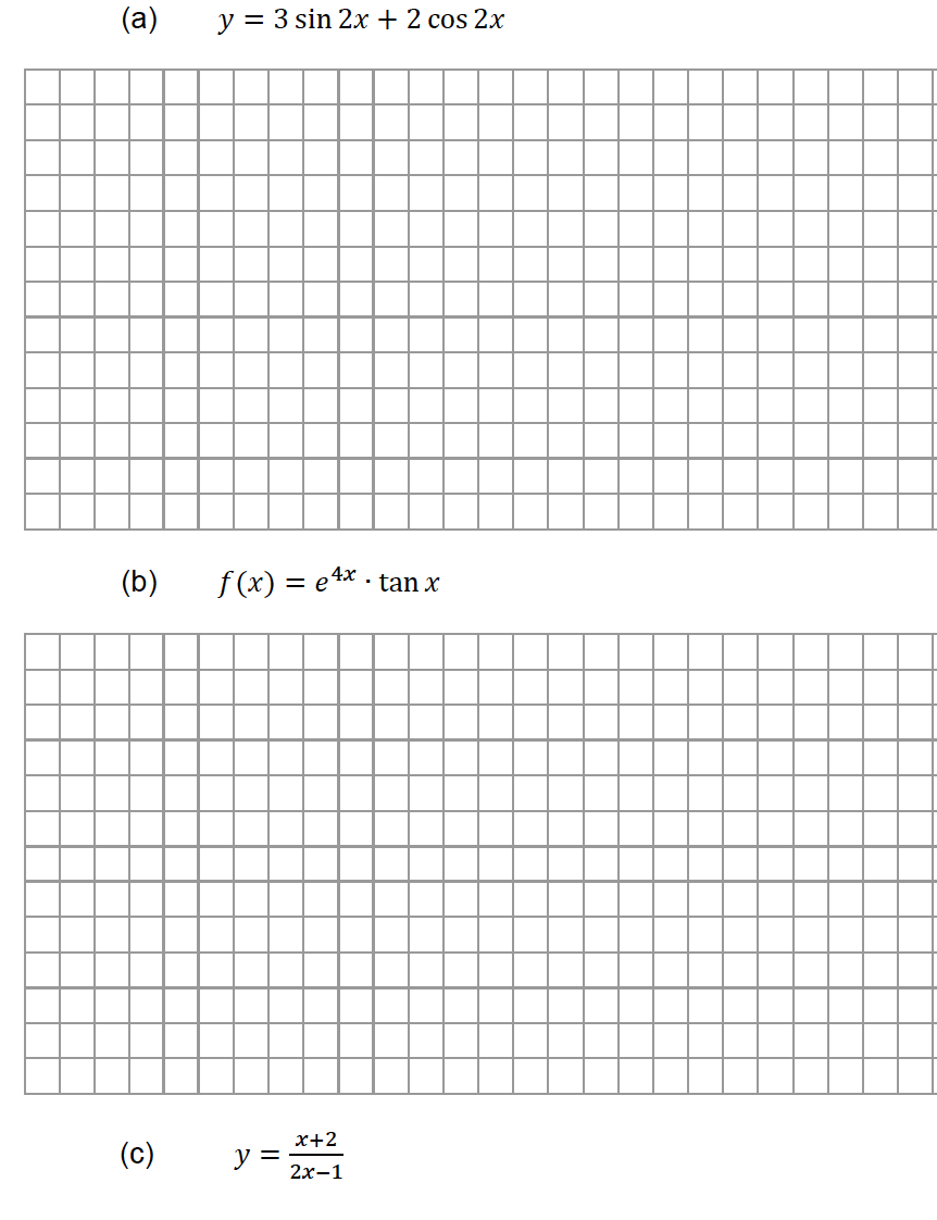Solved Find the first and second derivative of the | Chegg.com