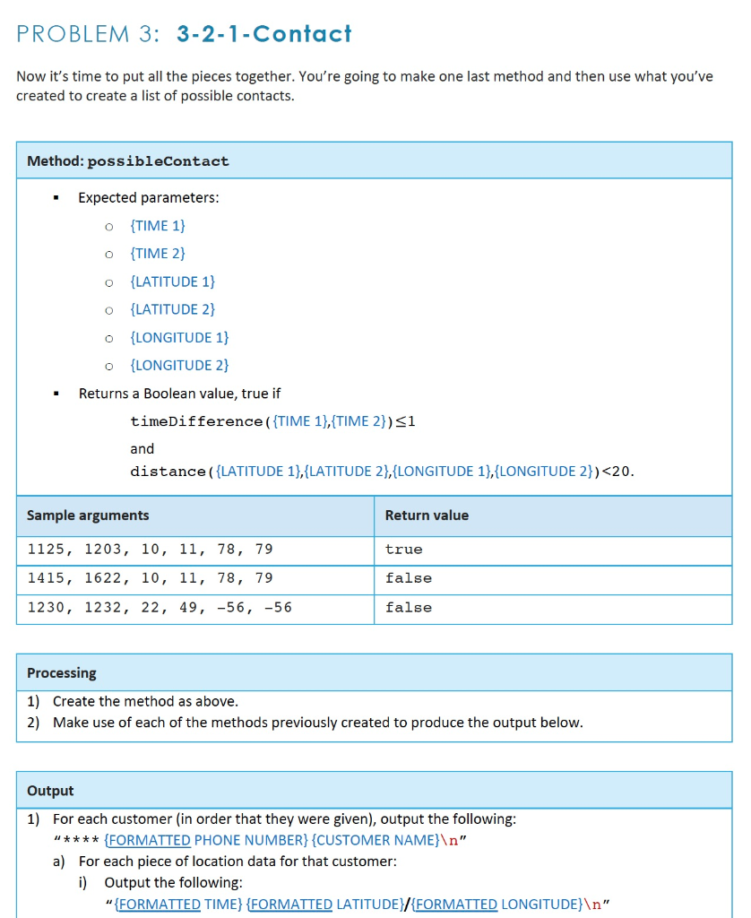 PROBLEM 3: 3-2-1-Contact Now it's time to put all the | Chegg.com