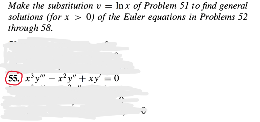 Solved Make the substitution v=lnx of Problem 51 to find | Chegg.com