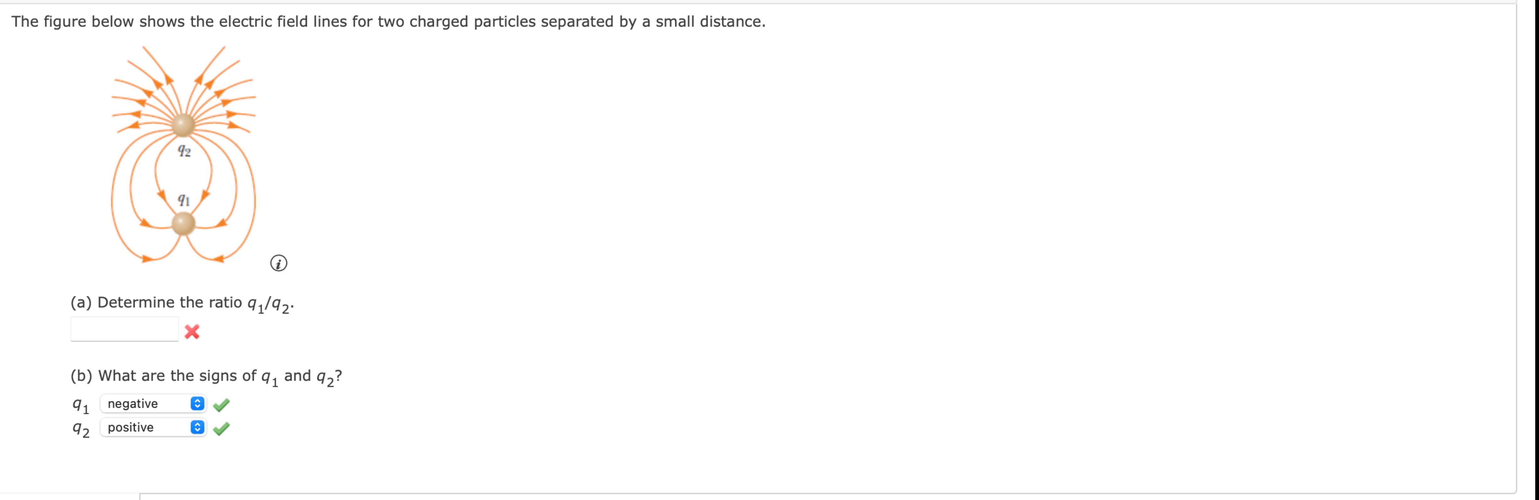 Solved The Figure Below Shows The Electric Field Lines For | Chegg.com