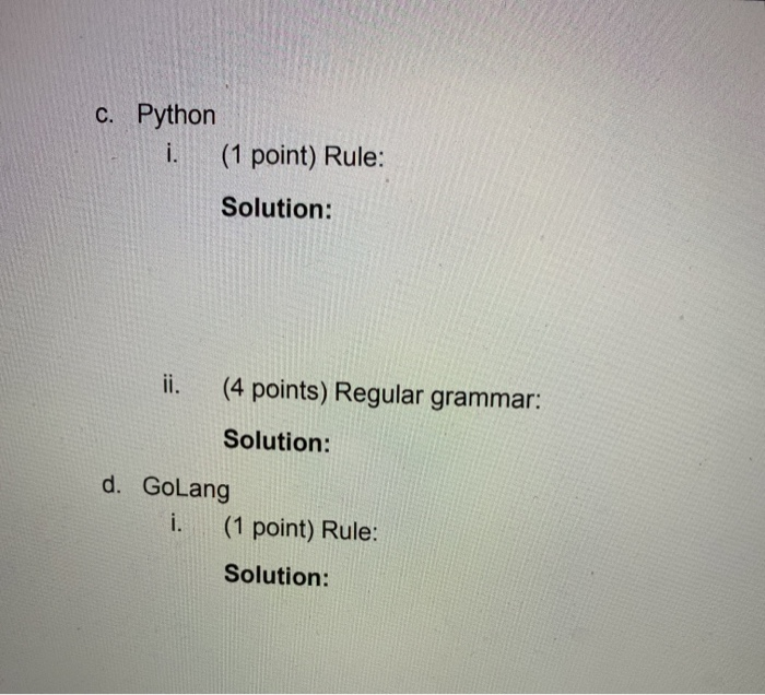Solved Research to write down the rule of a variable | Chegg.com