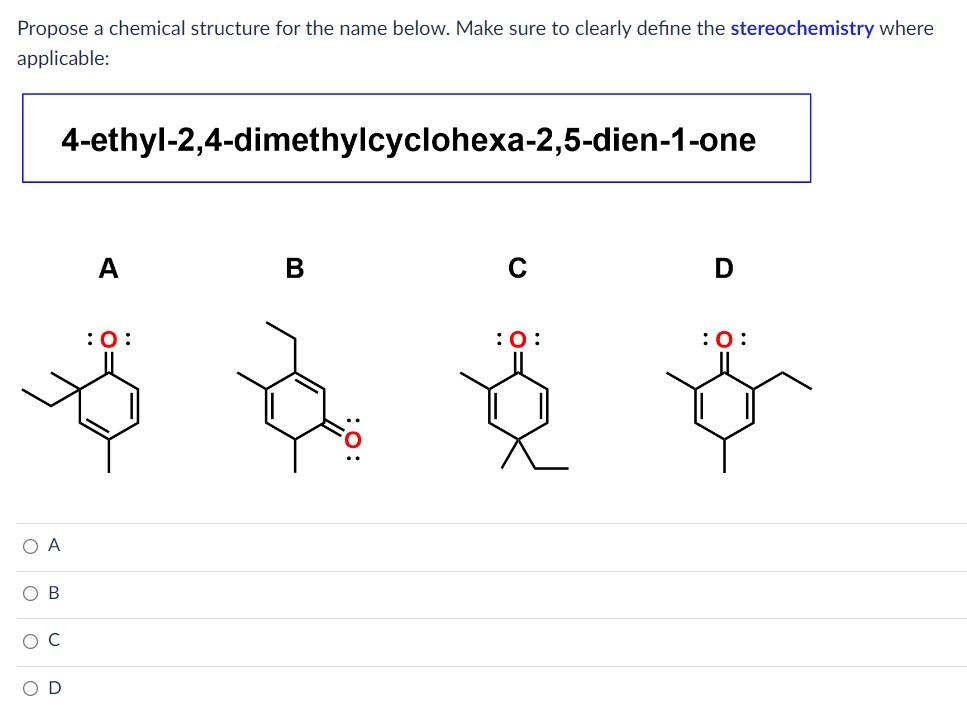 Solved Propose a chemical structure for the name below. Make | Chegg.com