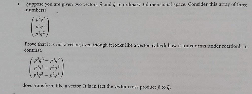 Under Rotation Vector Formula Solved So I understand how to transform under rotation in 2 | Chegg.com