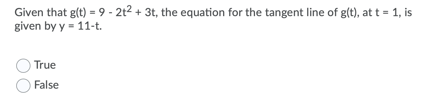 Solved Given That G T 9 2t2 3t The Equation For The