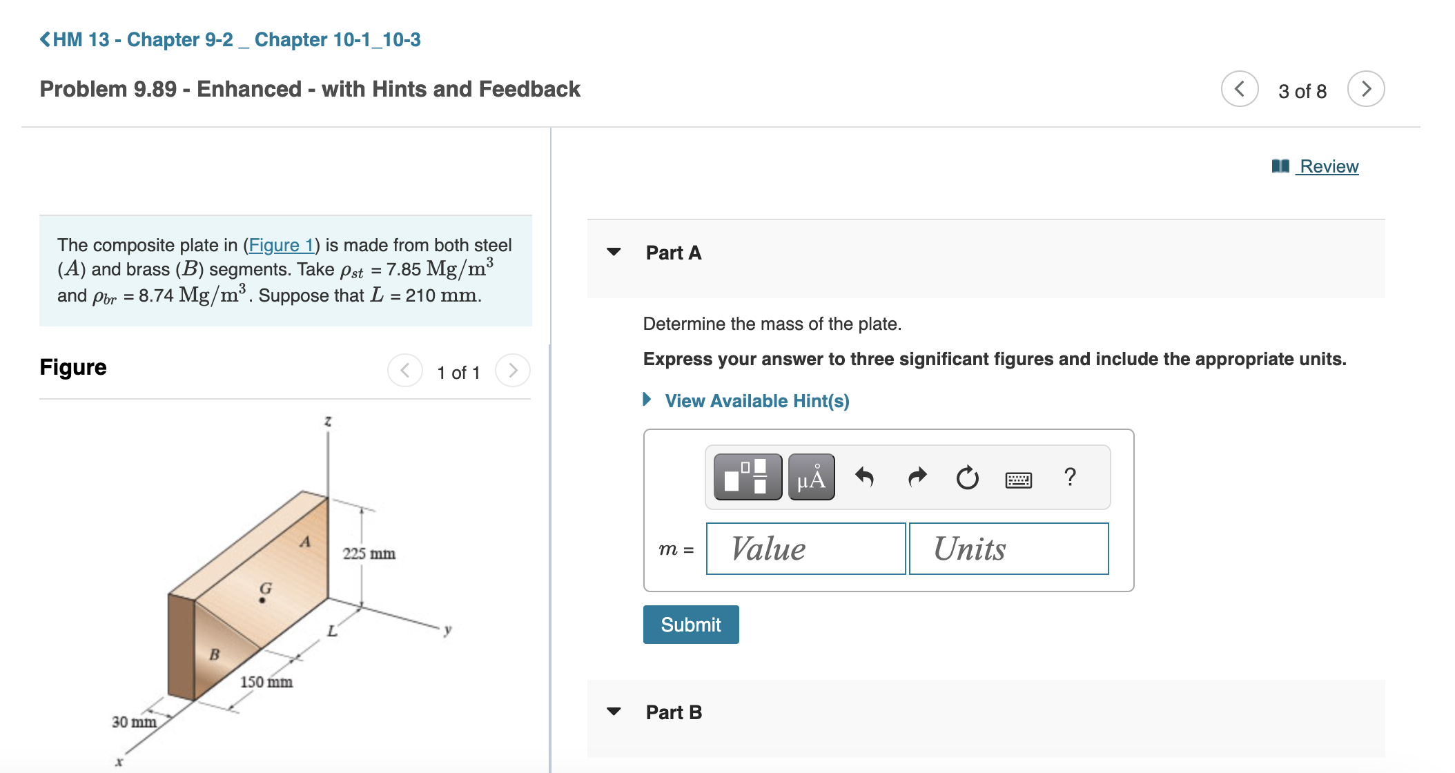 Solved The composite plate in (Figure 1) is made from both | Chegg.com