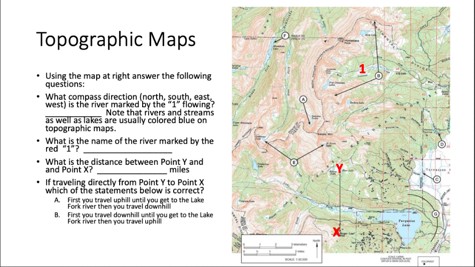 Solved ER Topographic Maps T Home DO 1 © Galer • Using the | Chegg.com