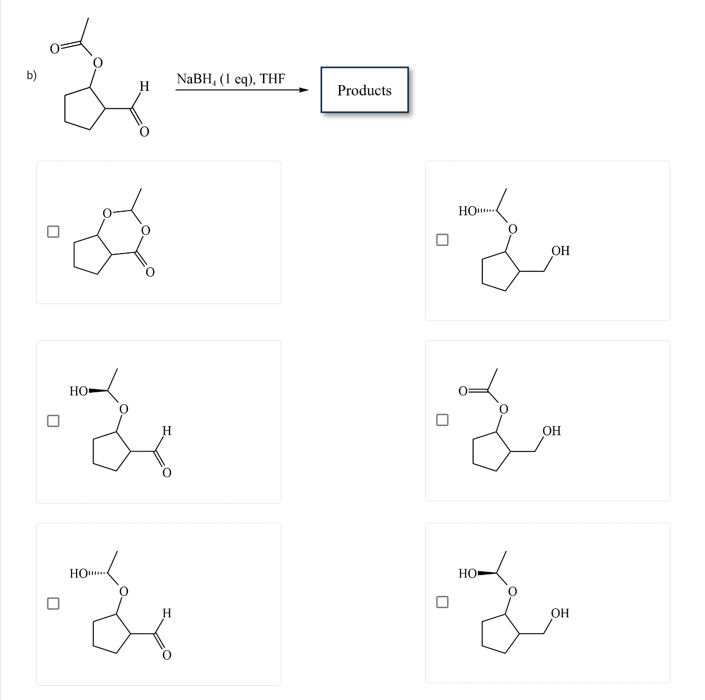 Solved B) B) Products | Chegg.com