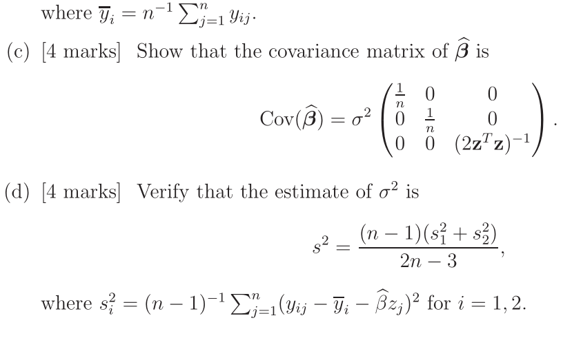 Solved Marks An Experimenter Obtains Observations Y Chegg Com