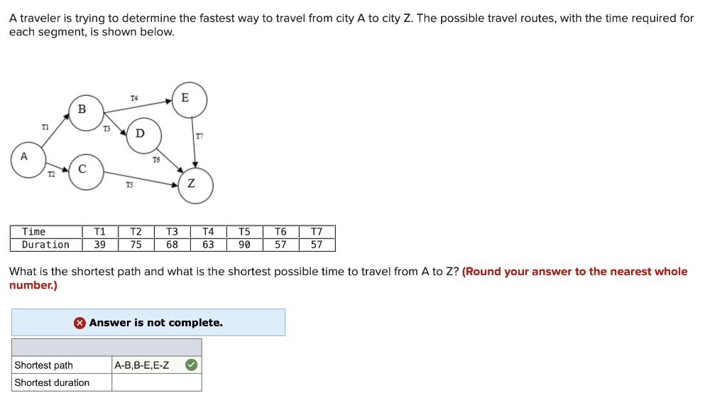 solved-a-traveler-is-trying-to-determine-the-fastest-way-to-chegg