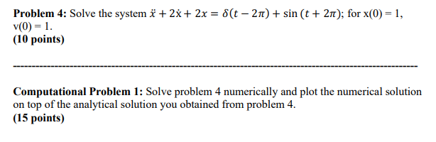 Solved Problem 4 Solve The System I 2x 2x 8 T 21 Chegg Com