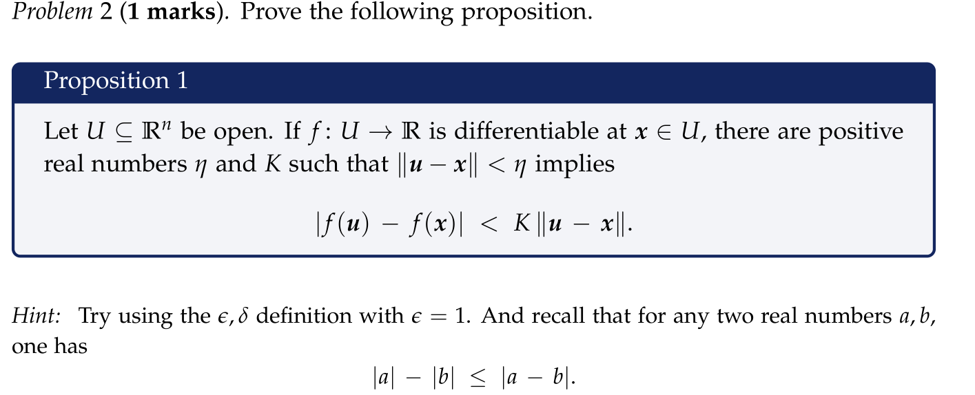 Solved Problem 2 (1 Marks). Prove The Following Proposition. | Chegg.com