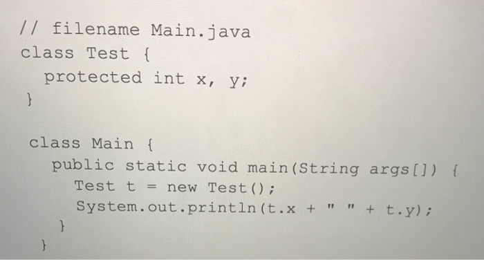 Solved What Is The Output Of The Following Code? | Chegg.com