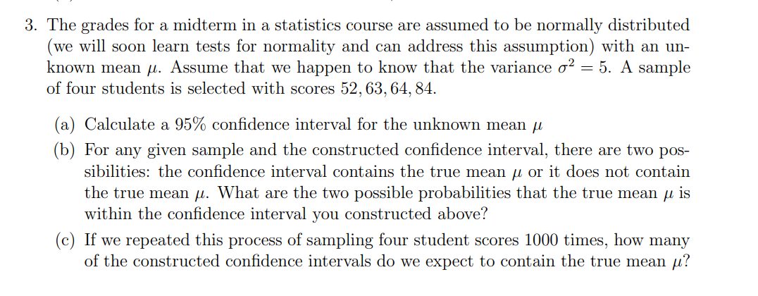 Solved The grades for a midterm in a statistics course are | Chegg.com