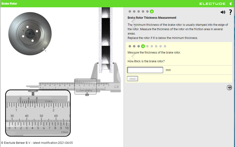 Solved Brake Rotor ELECTUDE 13) ? Brake Rotor Thickness