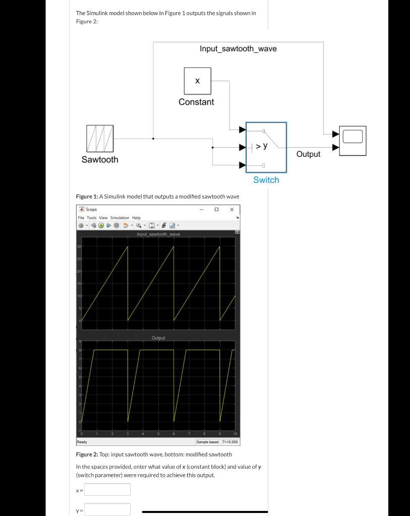 Solved The Simulink Model Shown Below In Figure 1 Outputs | Chegg.com