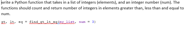 Solved write a Python function that takes in a list of | Chegg.com