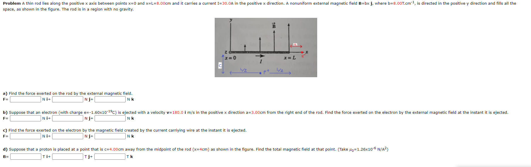 Solved Problem A Thin Rod Lies Along The Positive X Axis Chegg Com
