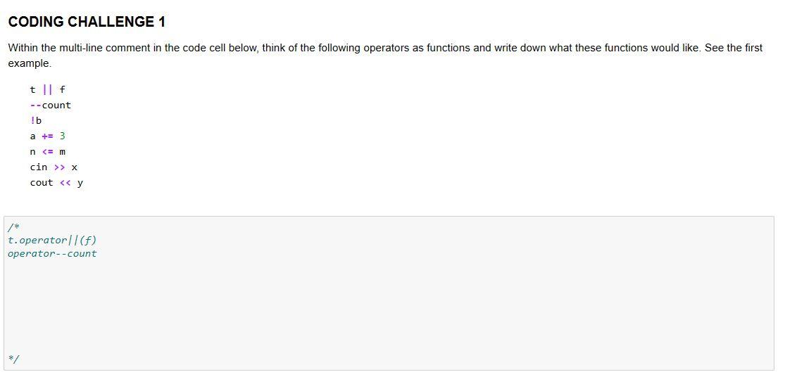 Solved Within the multi-line comment in the code cell below, | Chegg.com