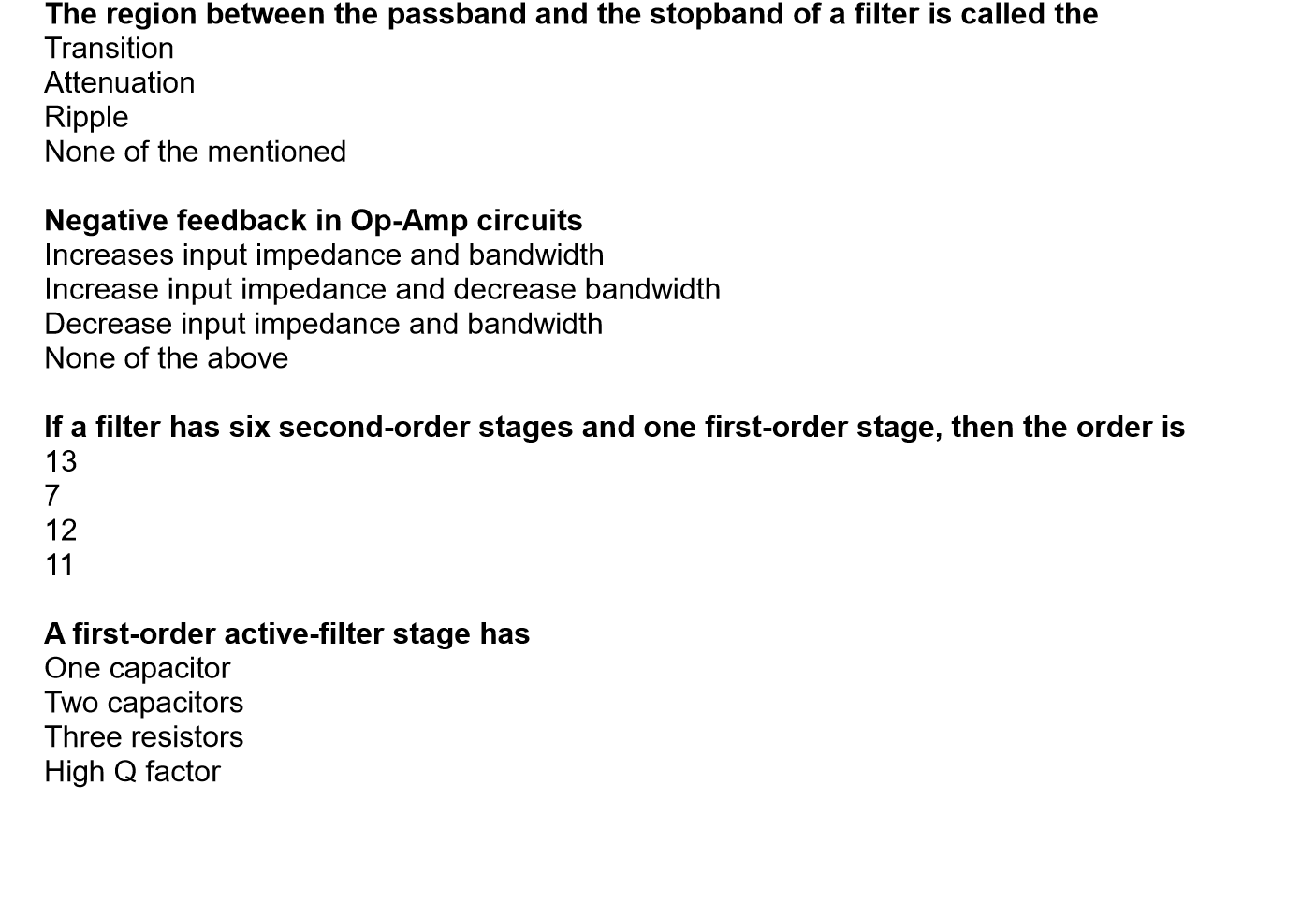 Solved The region between the passband and the stopband of a | Chegg.com