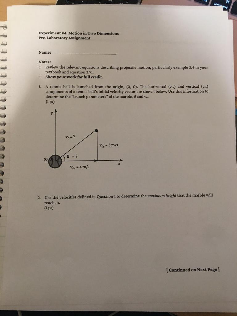 Solved Notes: Review the relevant equations describing | Chegg.com