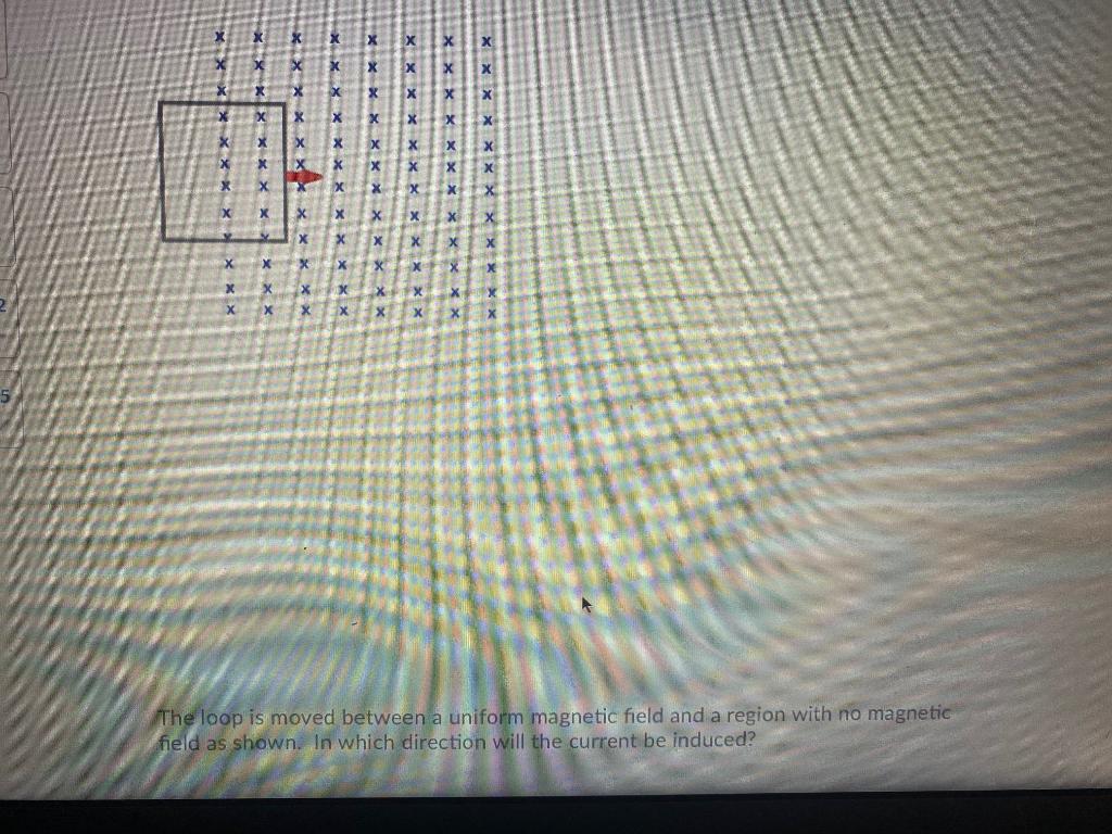Solved The loop is moved between a uniform magnetic field | Chegg.com