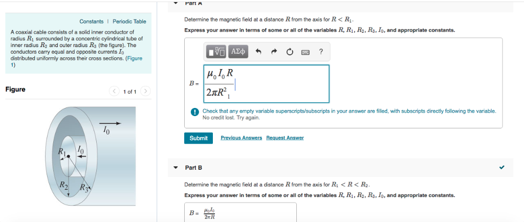 Solved Part A Determine the magnetic field at a distance R | Chegg.com