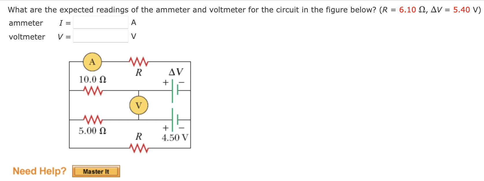 Solved = = What are the expected readings of the ammeter and