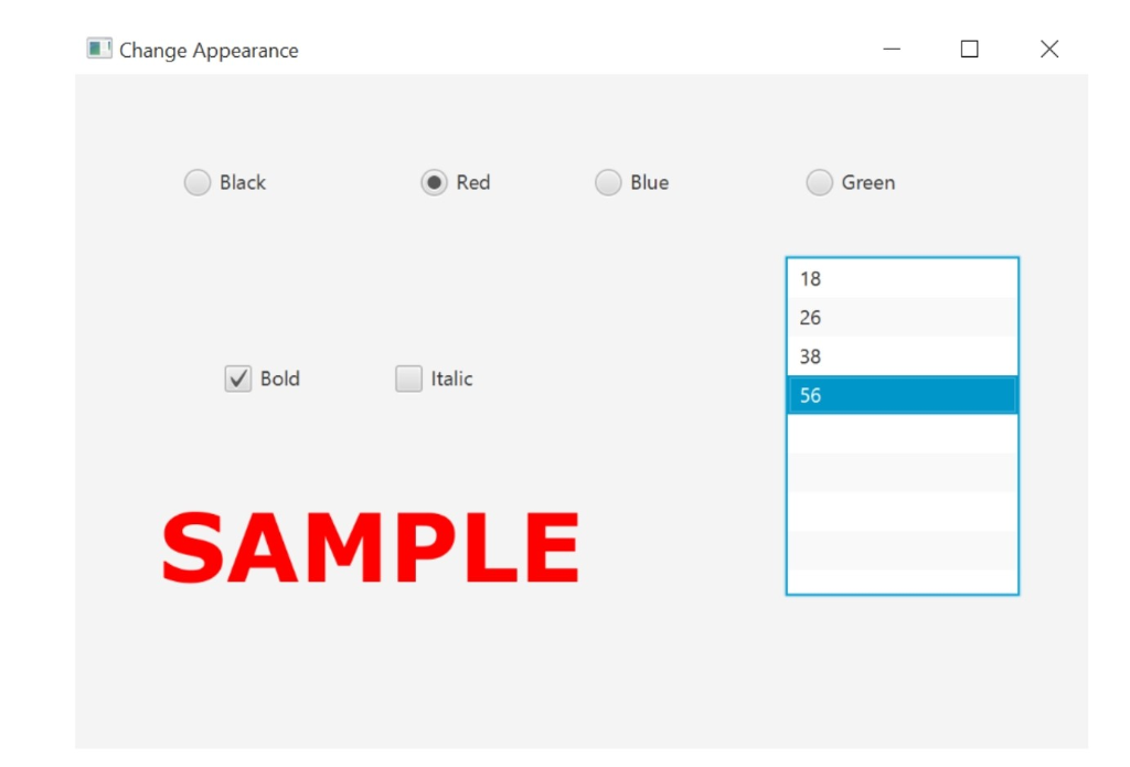 Solved 1. Create a Java application that will change the | Chegg.com