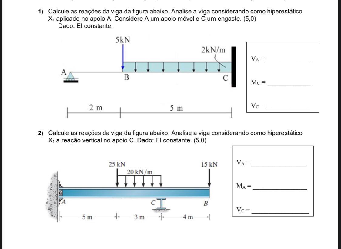 A Figura Abaixo Mostra Uma Viga Ab De 4m