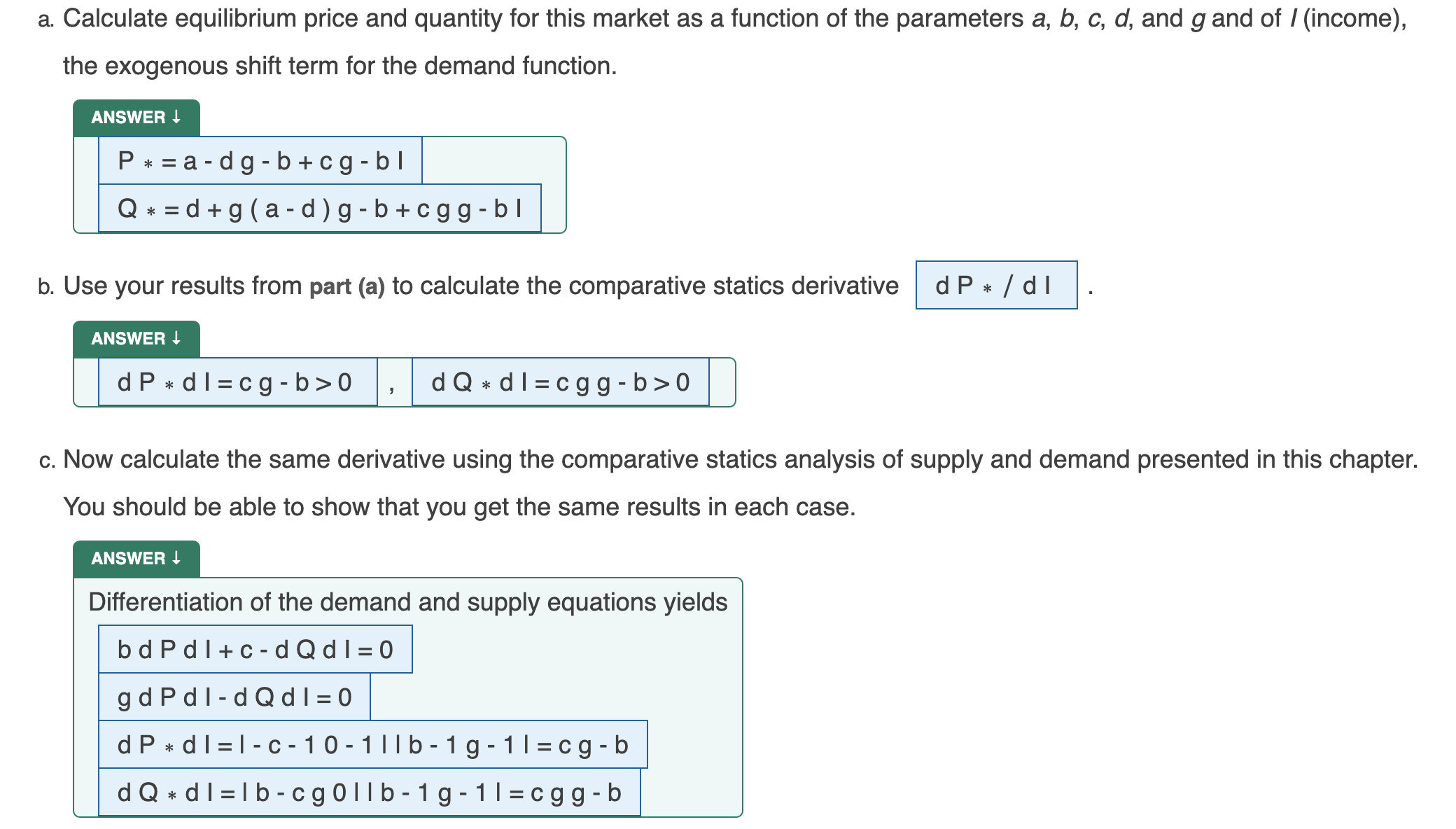 Solved The demand and supply function for a good are | Chegg.com