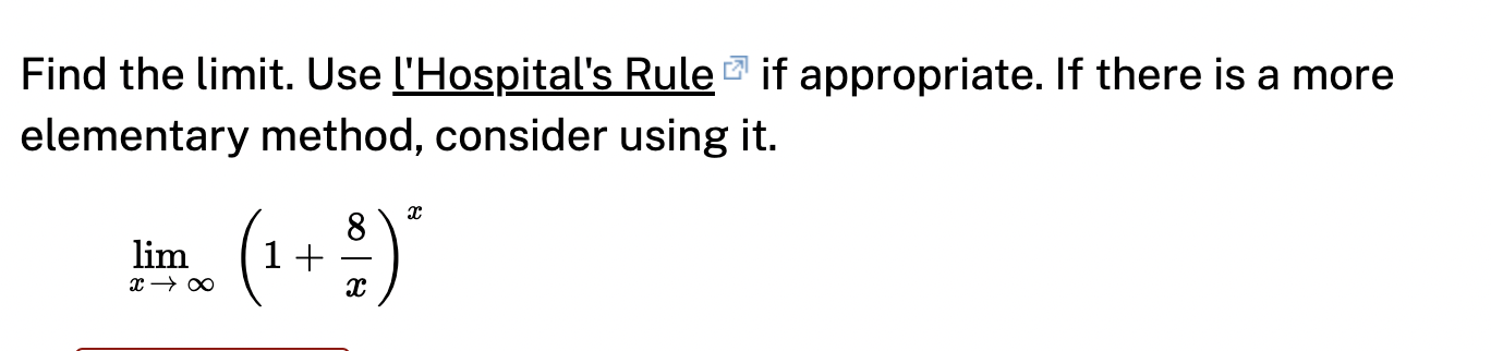 Solved Find the limit. Use l'Hospital's Rule lin if | Chegg.com