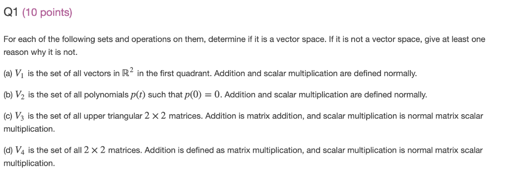 Solved Q1 (10 points) For each of the following sets and | Chegg.com
