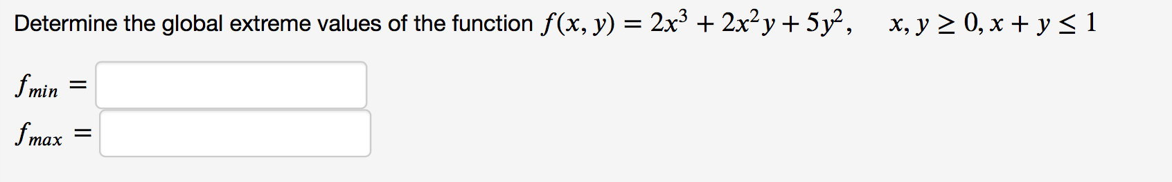 Solved Determine the global extreme values of the function | Chegg.com