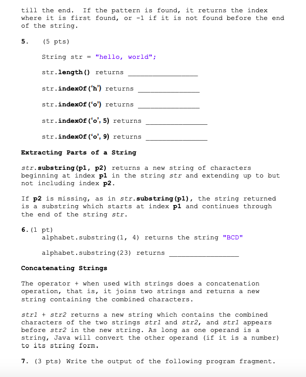 Solved Consider the following example: String alphabet = | Chegg.com