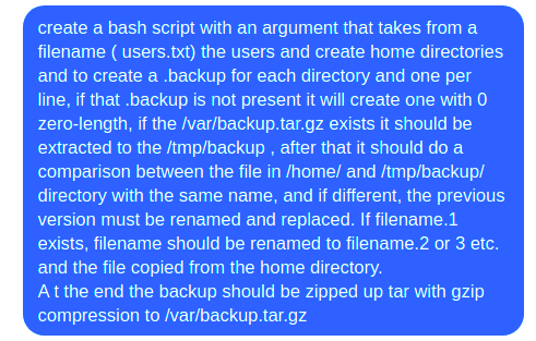 Solved create a bash script with an argument that takes from | Chegg.com