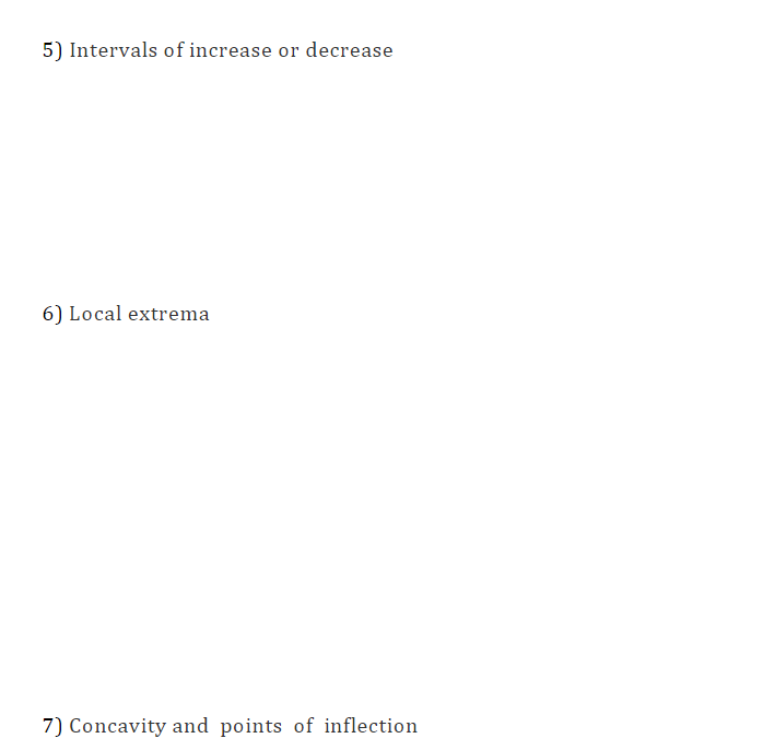 Solved 5) Intervals of increase or decrease 6) Local extrema | Chegg.com