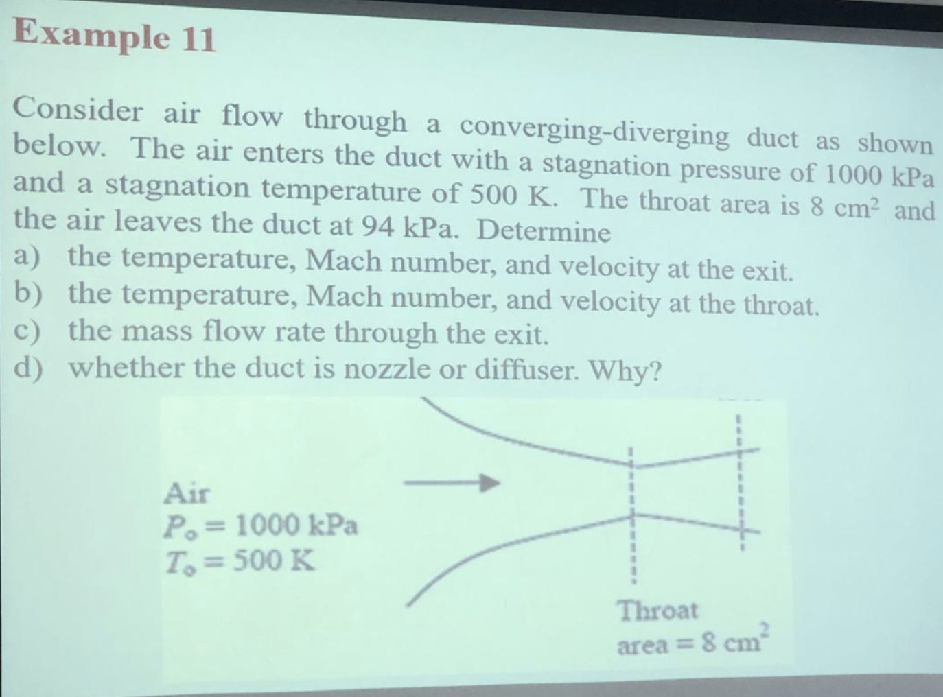 Solved Example 11 Consider air flow through a | Chegg.com