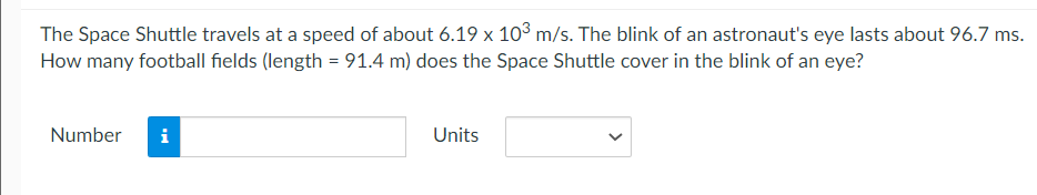 Solved The Space Shuttle travels at a speed of about | Chegg.com
