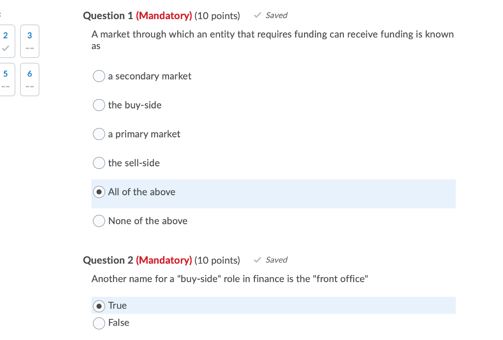 Solved A market through which an entity that requires