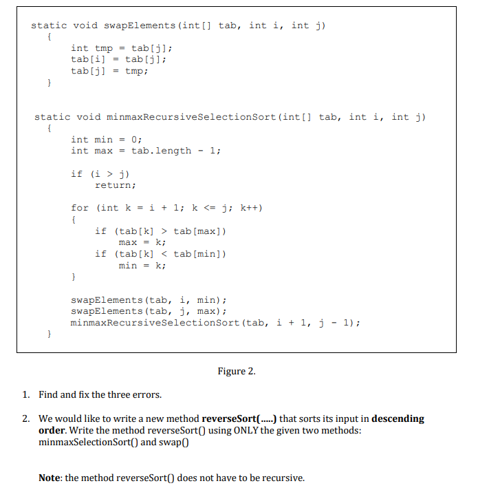 Solved Figure 2. 1. Find and fix the three errors. 2. We | Chegg.com