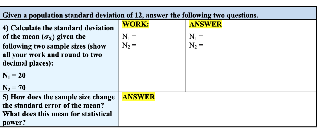 sample standard deviation