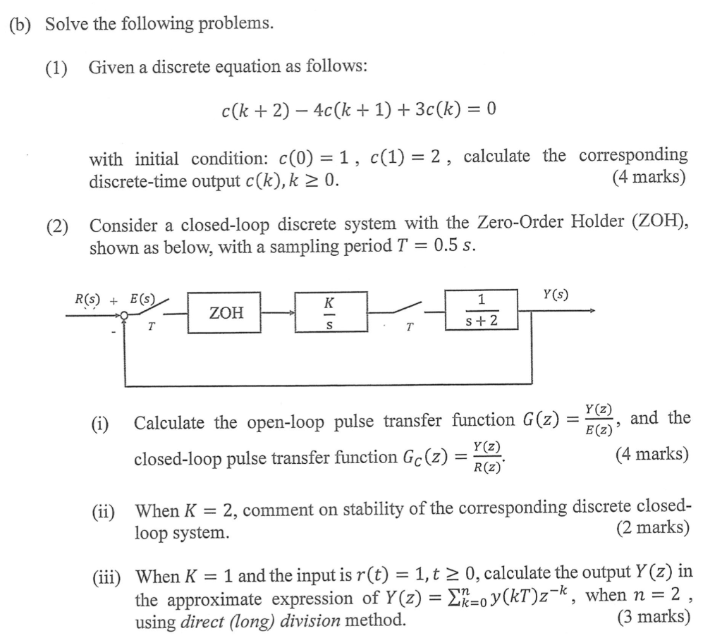 Solved (b) Solve The Following Problems. (1) Given A | Chegg.com