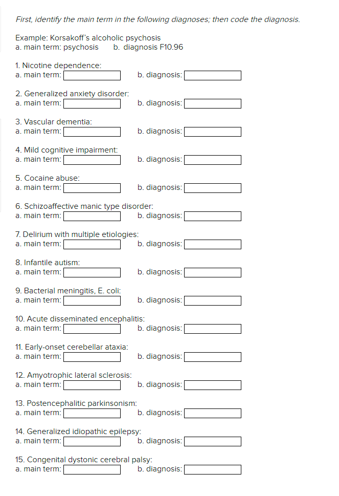 Solved First, identify the main term in the following | Chegg.com