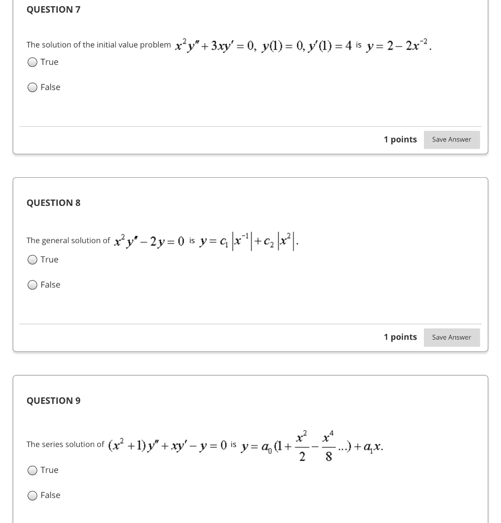 Solved Question 1 The Solution Of 2 Y 6y 4y 6e2t Is Chegg Com