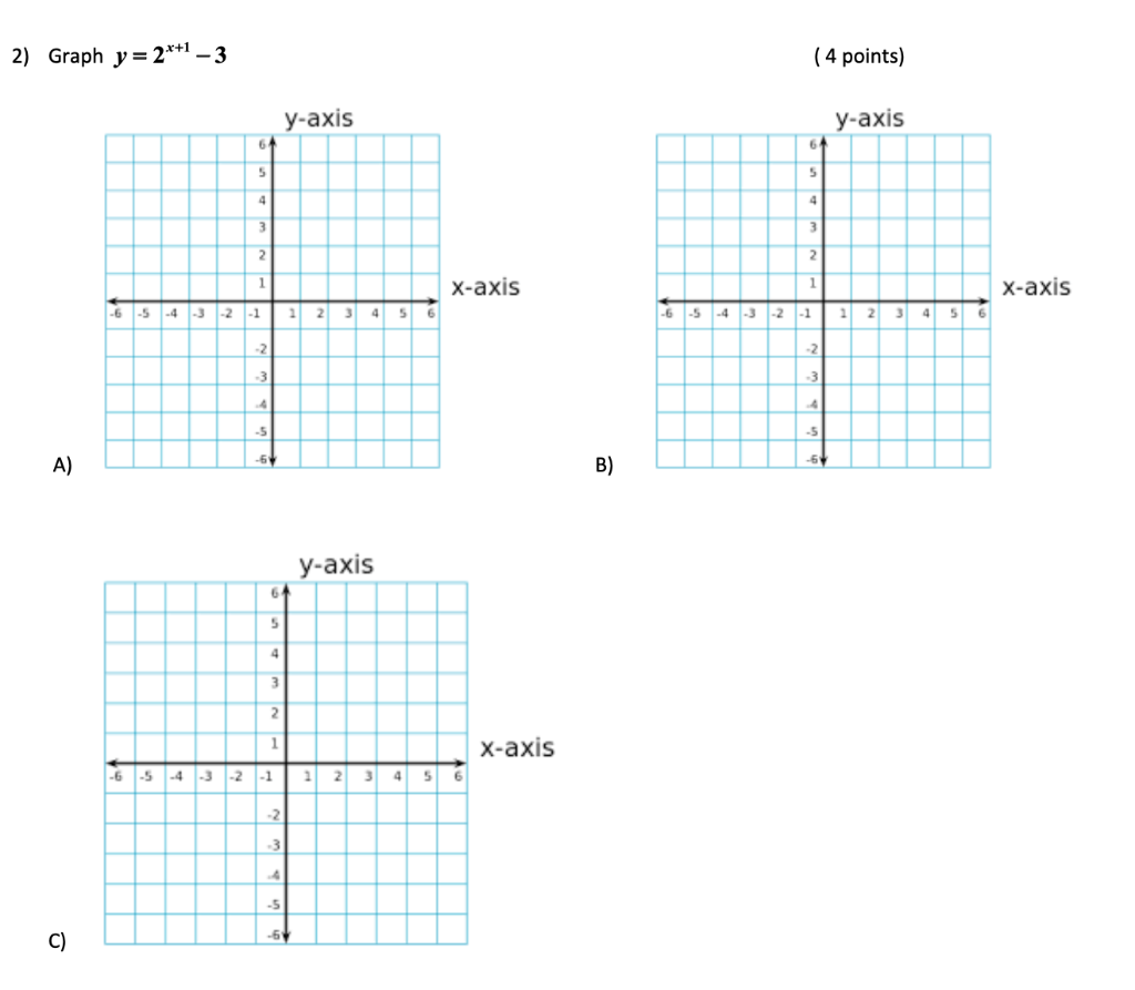 Solved 2 Graph Y 2 1 3 4 Points Y Axis Y Axis 61 6 5 5 Chegg Com