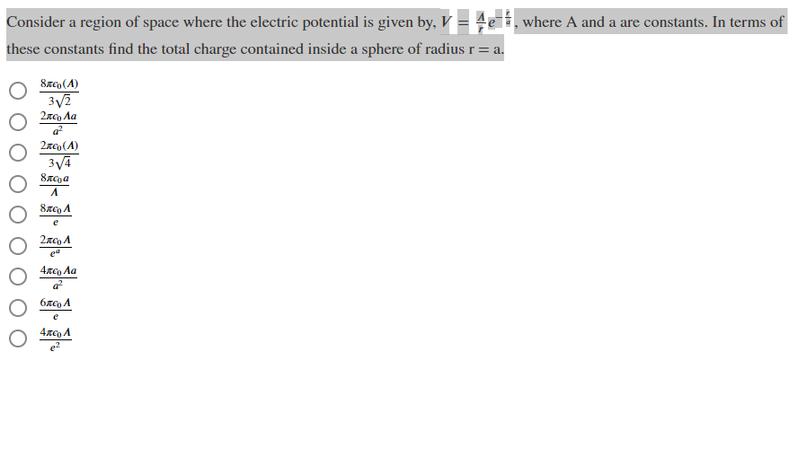 Solved Consider a region of space where the electric | Chegg.com