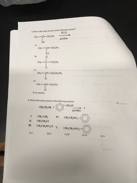 Solved 3) What is the major product of the following | Chegg.com