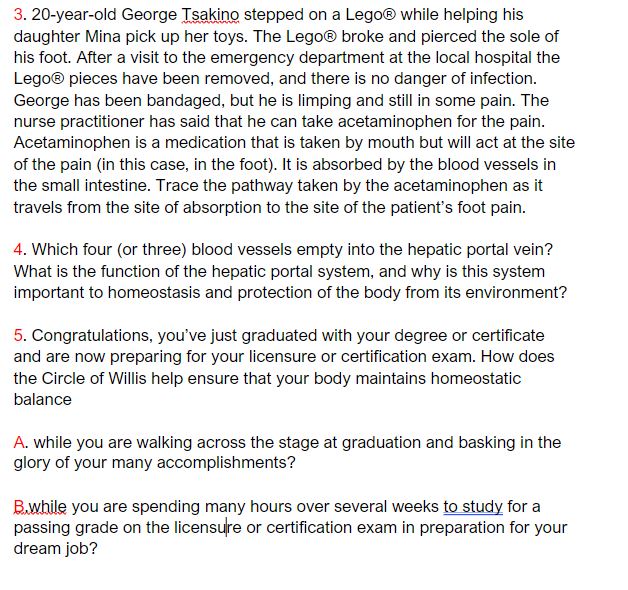 Solved 3. 20yearold Tsakino stepped on a Lego ®
