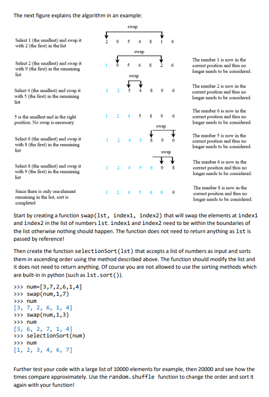 Solved Exercise 1 One of the simplest way to sort a list is | Chegg.com